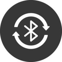 Bluetooth glifo invertido ícone vetor