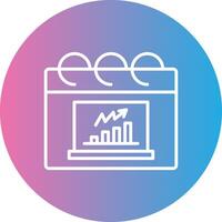 cronograma linha gradiente círculo ícone vetor
