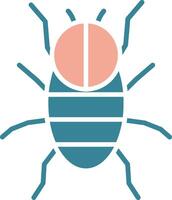 ícone de duas cores de glifo de aranha vetor