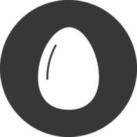 ícone invertido de glifo de ovo vetor