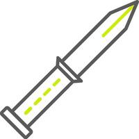 ícone de duas cores de linha de faca vetor