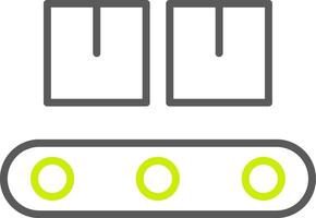 linha de correia transportadora ícone de duas cores vetor