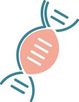 ícone de duas cores de glifo de DNA vetor