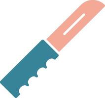 ícone de duas cores de glifo de canivete vetor