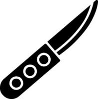 ícone de duas cores de glifo de faca vetor