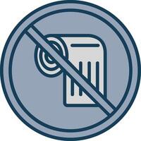 Proibido placa linha preenchidas cinzento ícone vetor