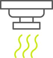 ícone de duas cores da linha do detector de fumaça vetor