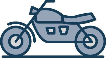 motocicletas linha preenchidas cinzento ícone vetor