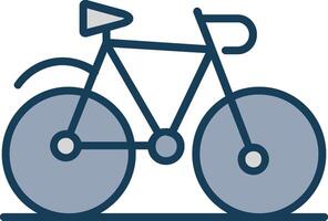 bicicleta linha preenchidas cinzento ícone vetor