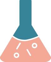 ícone de duas cores de glifo de química vetor