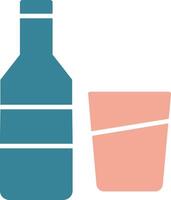glifo de vinho ícone de duas cores vetor