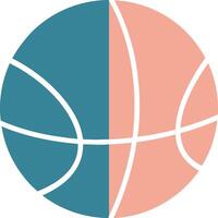 ícone de duas cores de glifo de basquete vetor