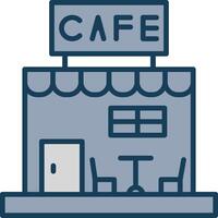 cafeteria linha preenchidas cinzento ícone vetor