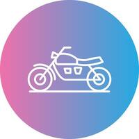 motocicletas linha gradiente círculo ícone vetor