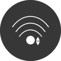 ícone invertido de glifo wifi vetor