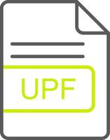 upf Arquivo formato linha dois cor ícone vetor