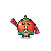 tomate boxer personagem mascote vetor