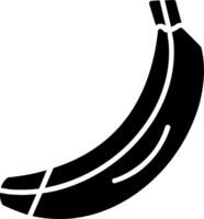 ícone de duas cores de glifo de banana vetor
