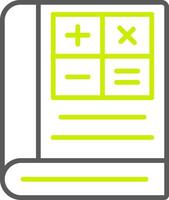 ícone de duas cores de linha matemática vetor