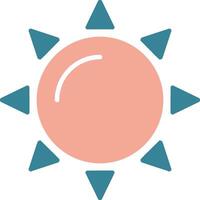 ícone de duas cores de glifo de sol vetor