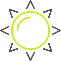 ícone de duas cores da linha do sol vetor