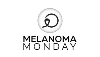 melanoma Segunda-feira observado cada ano dentro poderia. modelo para fundo, bandeira, cartão, poster com texto inscrição. vetor