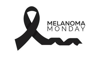 melanoma Segunda-feira observado cada ano dentro poderia. modelo para fundo, bandeira, cartão, poster com texto inscrição. vetor