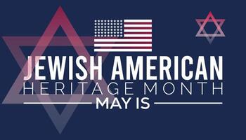 judaico americano herança mês observado cada ano dentro poderia. modelo para fundo, bandeira, cartão, poster com texto inscrição. vetor