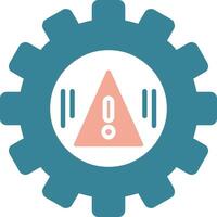 glifo de gerenciamento de risco ícone de duas cores vetor