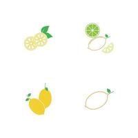 frutas frescas de limão, coleção de ilustrações vetoriais vetor