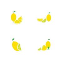 frutas frescas de limão, coleção de ilustrações vetoriais vetor