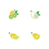 frutas frescas de limão, coleção de ilustrações vetoriais vetor