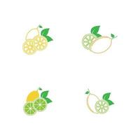 frutas frescas de limão, coleção de ilustrações vetoriais vetor