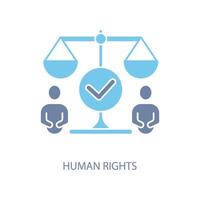 humano direitos conceito linha ícone. simples elemento ilustração. humano direitos conceito esboço símbolo Projeto. vetor