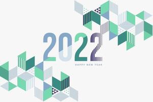 feliz ano novo 2022. ilustração vetorial para cartão de felicitações, cartão de convite de festa, banner de site, banner de mídia social, plano de fundo, modelo de design de capa, material de marketing. vetor