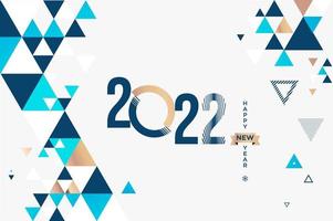 feliz ano novo 2022. ilustração vetorial para cartão de felicitações, cartão de convite de festa, banner de site, banner de mídia social, plano de fundo, modelo de design de capa, material de marketing. vetor