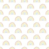 desatado padronizar com arco Iris rabisco para decorativo imprimir, invólucro papel, cumprimento cartões, papel de parede e tecido vetor