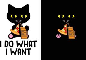 retrato do gato com óculos. arte ilustração. camiseta Projeto. vetor