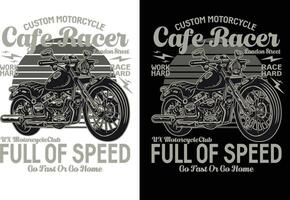 design de camiseta de moto vetor