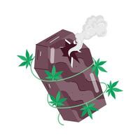 cannabis cultura plano adesivos vetor