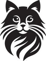 gato face fofa Prêmio logotipo Projeto ilustrador vetor
