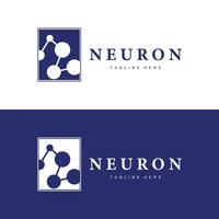 neurônio logotipo Projeto saúde ilustração dna molécula nervo célula abstrato simples ilustração vetor