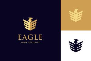 Águia escudo logotipo projeto, Fénix emblema, pássaro falcão asas logotipo modelo vetor