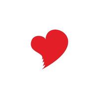 coração, Rapidez geométrico símbolo simples logotipo vetor
