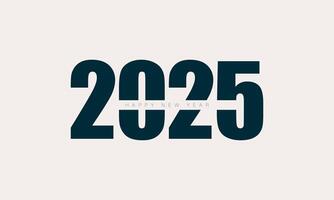 feliz Novo ano 2025 texto Projeto. vetor