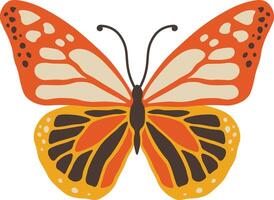 adorável borboleta ilustração com abstrato padronizar projeto, lindo borboleta ícone. vetor