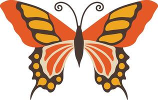 adorável borboleta ilustração com abstrato padronizar projeto, lindo borboleta ícone. vetor