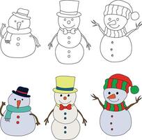 boneco de neve clipart para amantes do inverno temporada. isto inverno tema boneco de neve ternos Natal celebração vetor