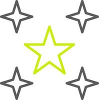 ícone de linha de duas cores de estrelas vetor