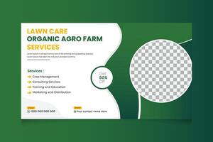 agricultura e orgânico gramado Cuidado agricultura Serviços Projeto modelo vetor